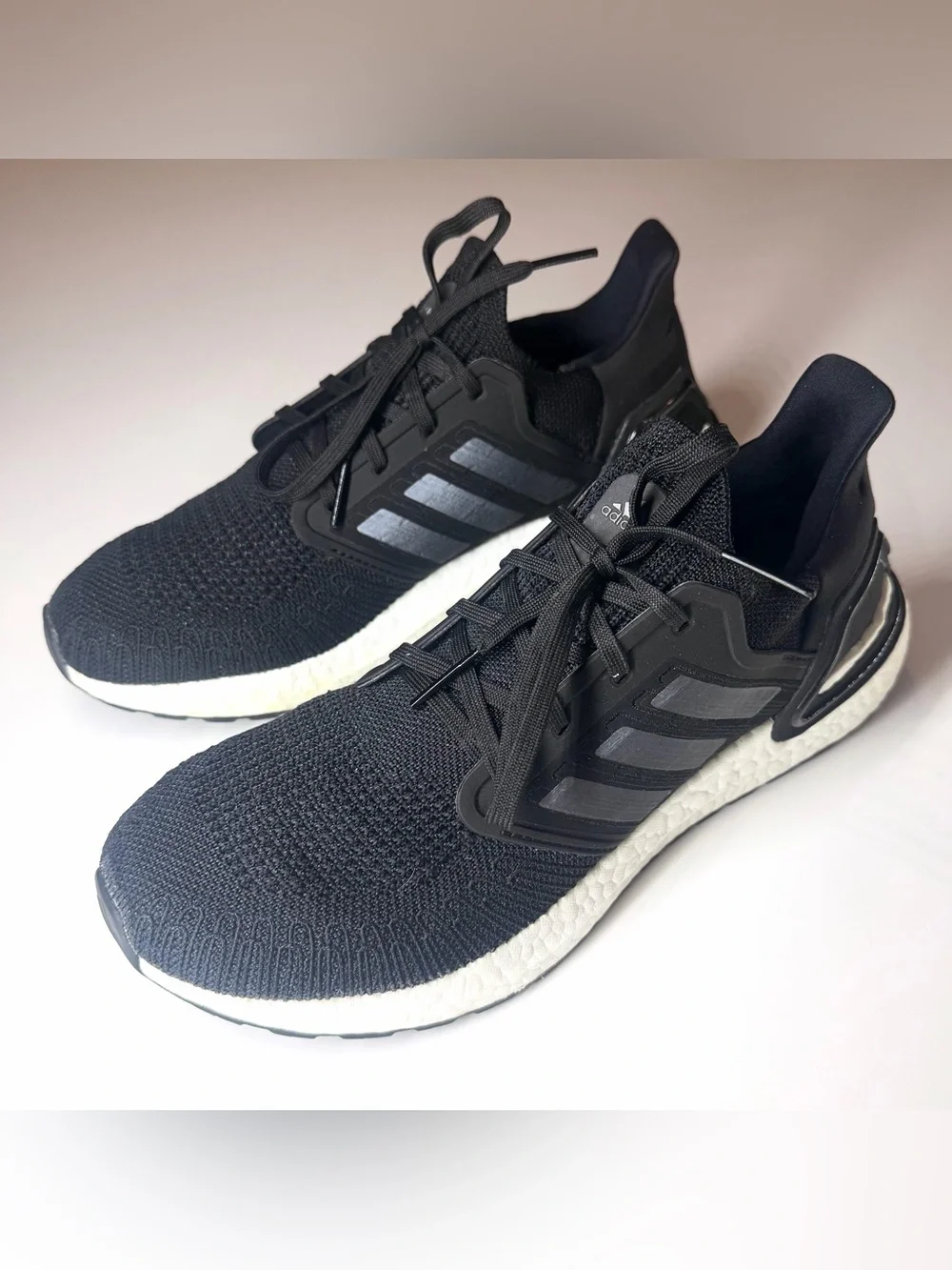 Adidas Women’s Ultraboost 20 Boost Running Sneakers White Black Size- 10.5